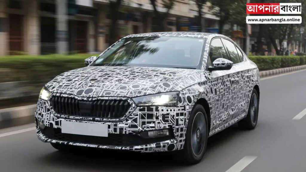 skoda slavia facelift: এক নজরে দেখে নিন স্কোডা স্লাভিয়া ফেস্লিফট স্পাইড টেস্টিং এ কি হলো?